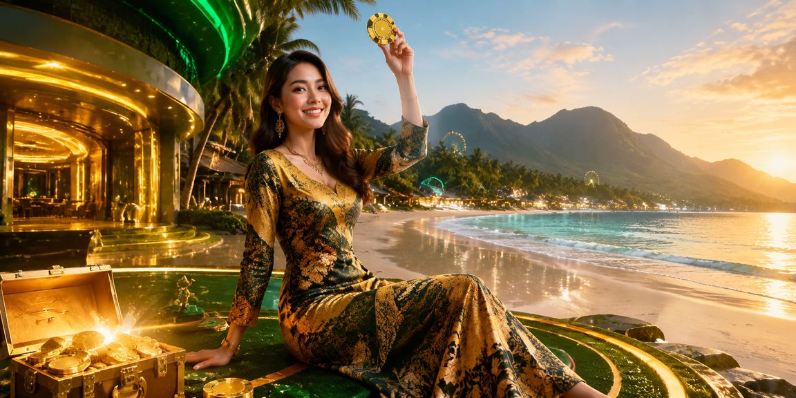 Suasana hiburan kasino bergaya batik di Langkawi