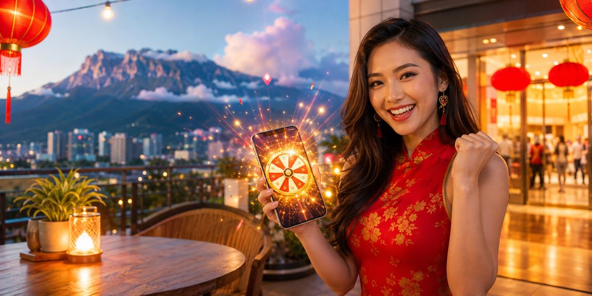 Meja Roulette bergaya Melayu di Sabah dengan pemain berbaju tradisional